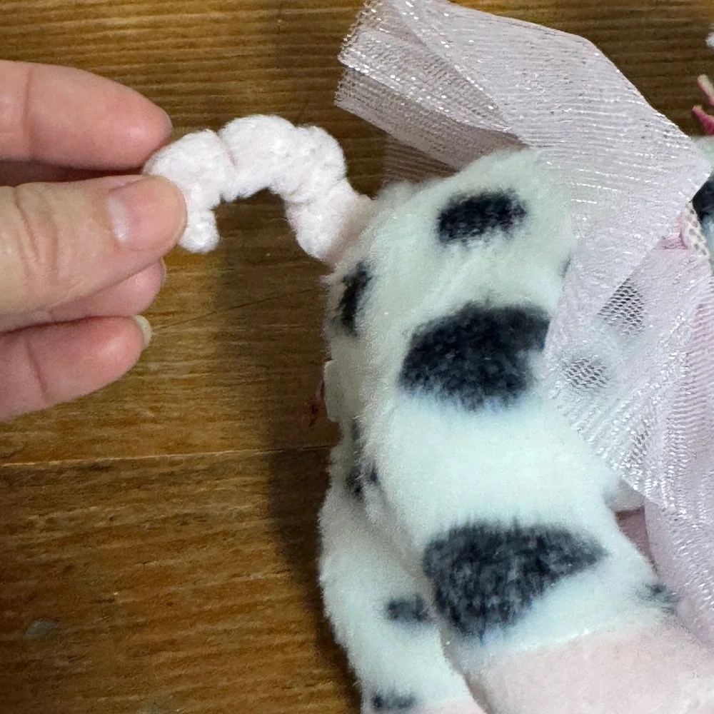 Douglas Plush Spotted Pig Ballerina with Pink Glitter Crown and Tutu‎ 7 Inch